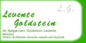 levente goldstein business card